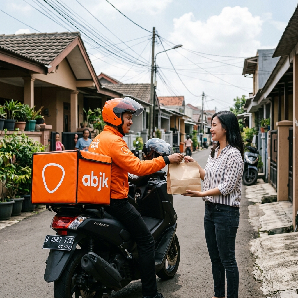 ABJK Food Delivery Driver Handing Food